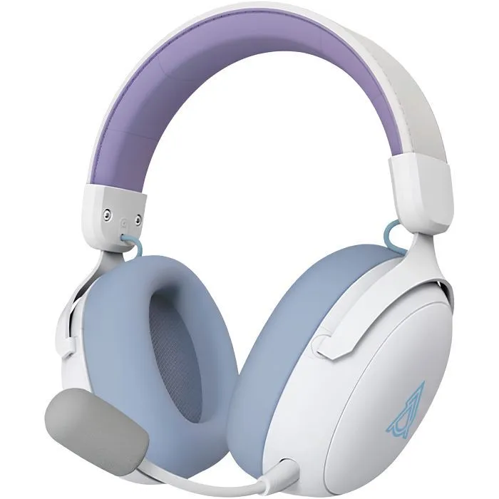 Навушники Ajazz AHM08 MAX 3-Mode White/Purple (AHM08-MAX-PWB) - Image 1