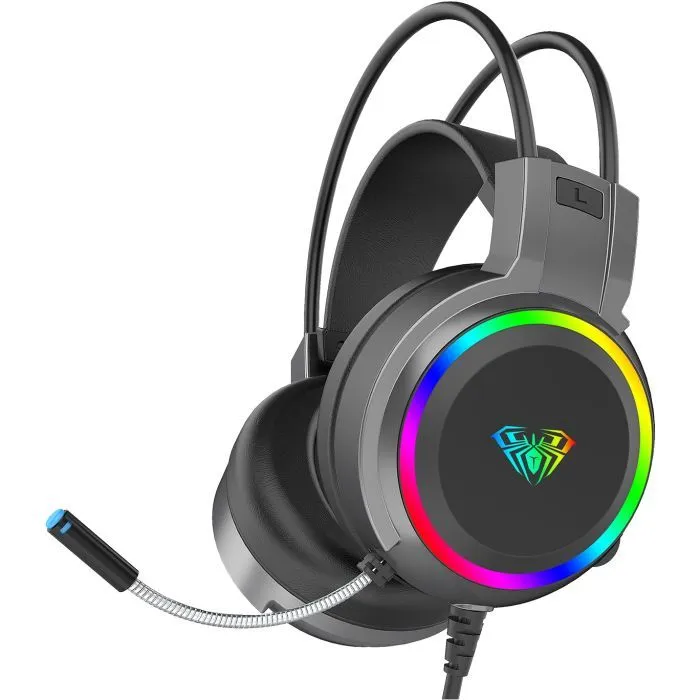 Навушники Aula S608 Wired Gaming Headset 3.5mm*2 + USB Black (6948391235509) - Image 1