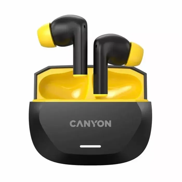 Навушники Canyon Hexagon 7 TWS ANC+ENC Wireless Charge Black/Yellow (CNS-TWS7BY) - Image 1