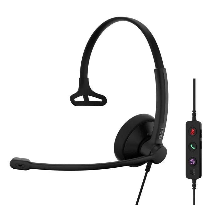 Навушники Epos Impact 100 MS Mono USB-C+A Black (1001419) - Image 1