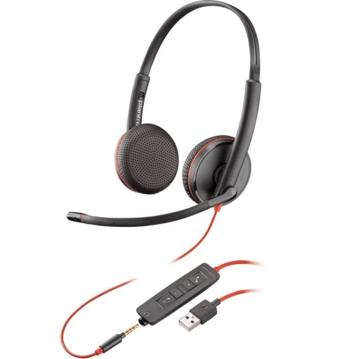 Навушники Poly BlackWire C3225 USB-A HS Stereo Black (80S11AA) - Image 1