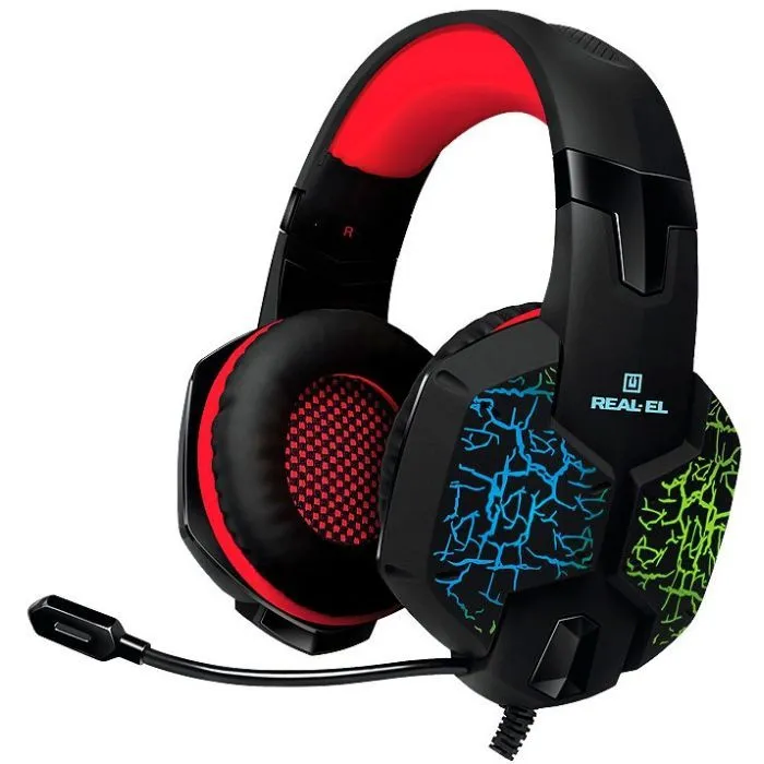 Навушники REAL-EL GDX-7750 Black/Red (EL124100048) - Image 1