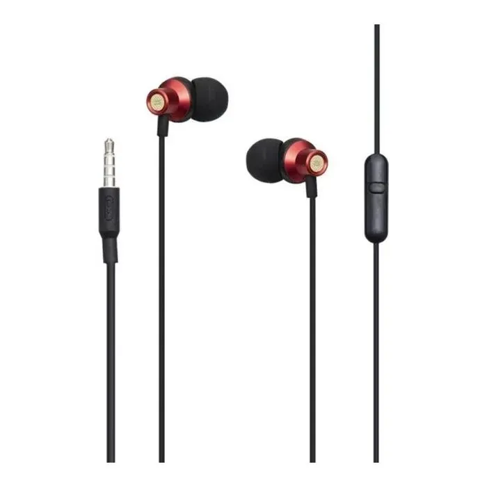 Навушники XO EP15 In-ear Metal Earphone 1.2 м Red (6920680866182)