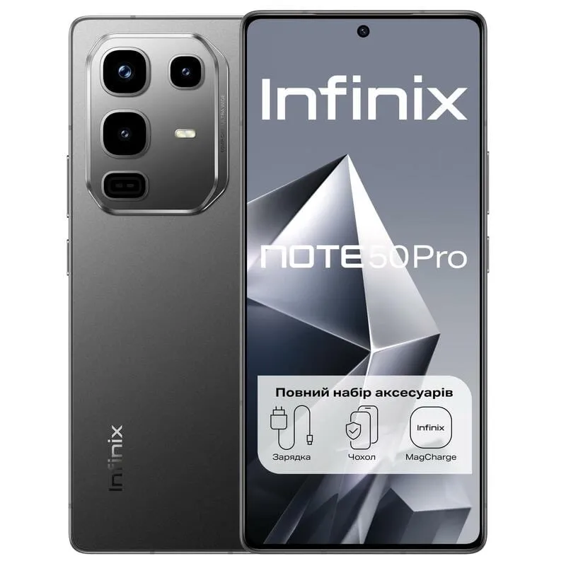 Смартфон Infinix Note 50 Pro 12/256Gb Shadow Black (4894947068355)