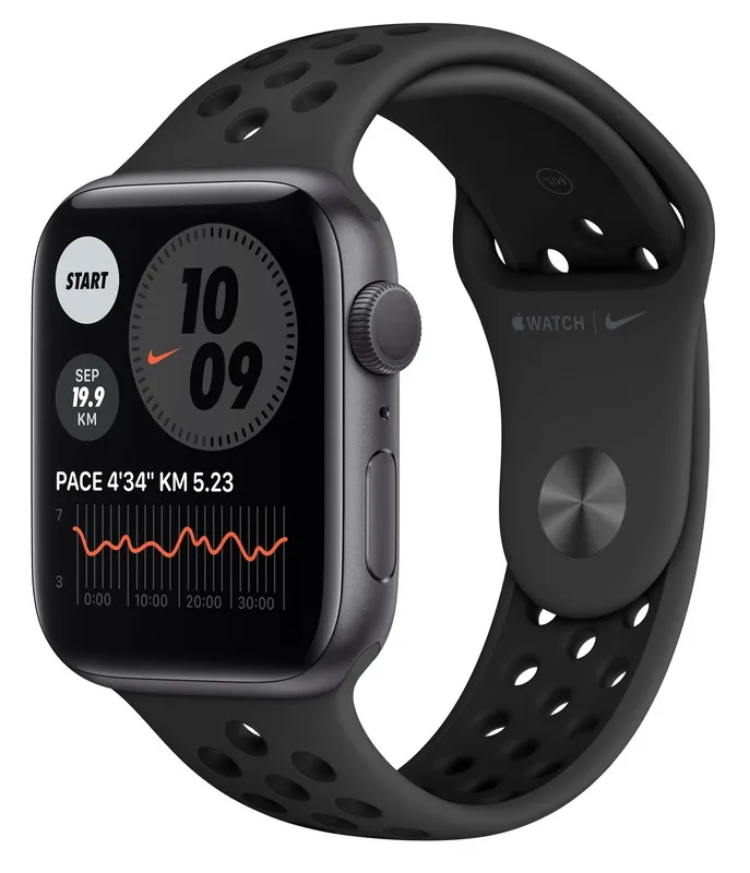 Смарт-годинник Apple Watch Nike Series 6 GPS 44mm Space Gray Aluminum Case with Anthracite/Black Nike Sport Band (MG173)