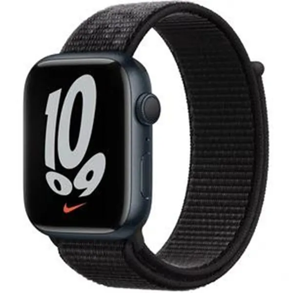 Смарт-годинник Apple Watch Nike Series 7 GPS 45mm Midnight Aluminum Case With Anthracite/Black Nike Sport Band (MKNX3) - Image 1