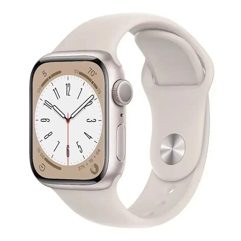 Смарт-годинник Apple Watch S8 GPS 45mm Starlight Aluminum Case with Starlight Sport Band M/L (MNP93) - Image 1