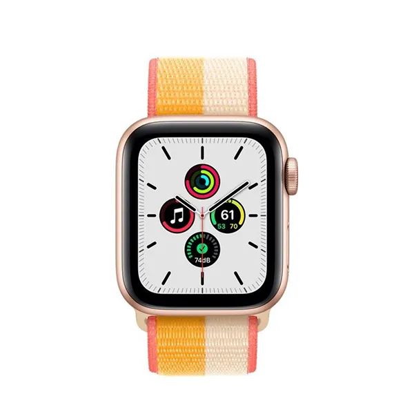 Смарт-годинник Apple Watch SE 2021 40mm Gold/Aluminium Case LTE with Maize/White Sport Loop (MKQP3)
