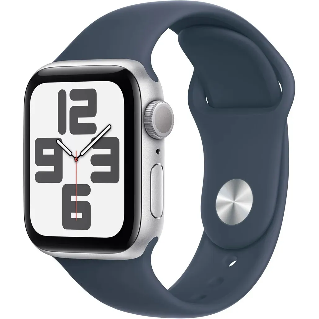 Смарт-годинник Apple Watch SE 2 GPS 40mm Silver Aluminium Case with Storm Blue Sport Band M/L (MRE23)