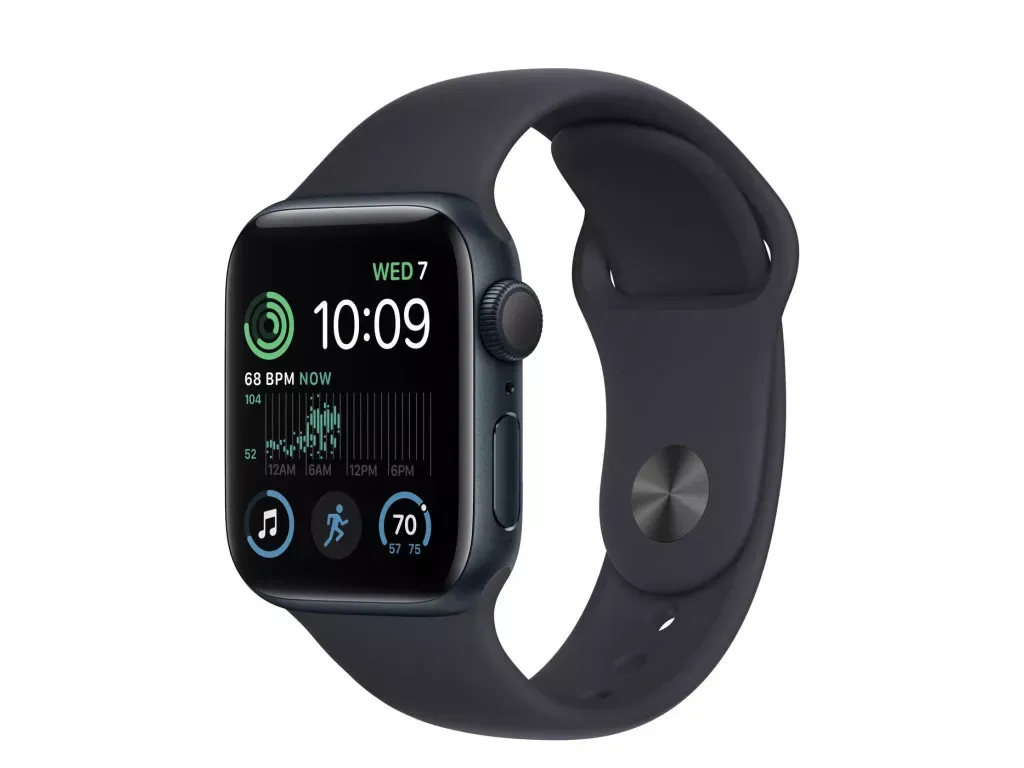Смарт-годинник Apple Watch SE 2 LTE 44mm Midnight Aluminum Case with Midnight Sport Band M/L (MNU03) - Image 1
