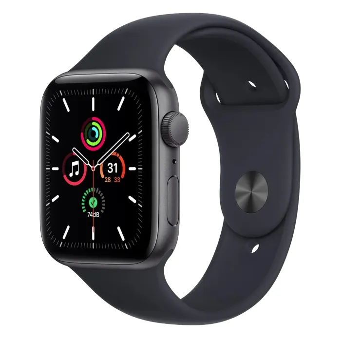 Смарт-годинник Apple Watch SE GPS + Cellular 44mm S. Gray Aluminum Case w. Midnight Sport Band (MKRR3)