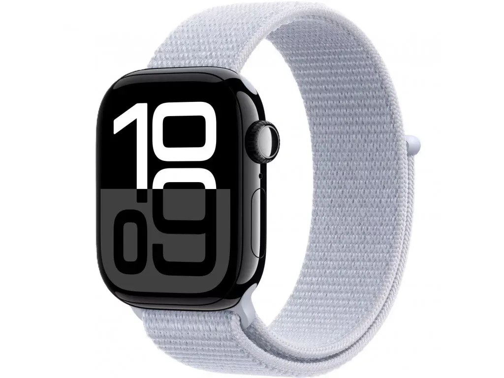 Смарт-годинник Apple Watch Series 10 GPS 42mm Jet Black Aluminum Case with Plum Sport Loop (MWWX3+MXKY3)