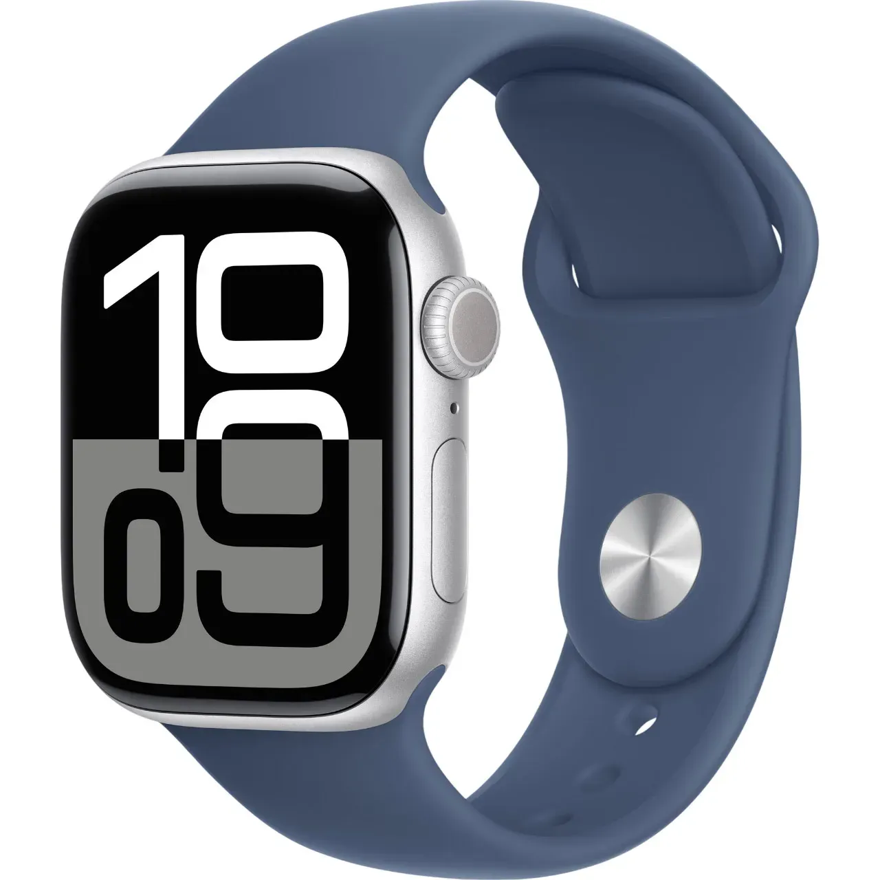 Смарт-годинник Apple Watch Series 10 GPS 42mm Silver Aluminium Case with Denim Sport Band - M/L (MWWC3)