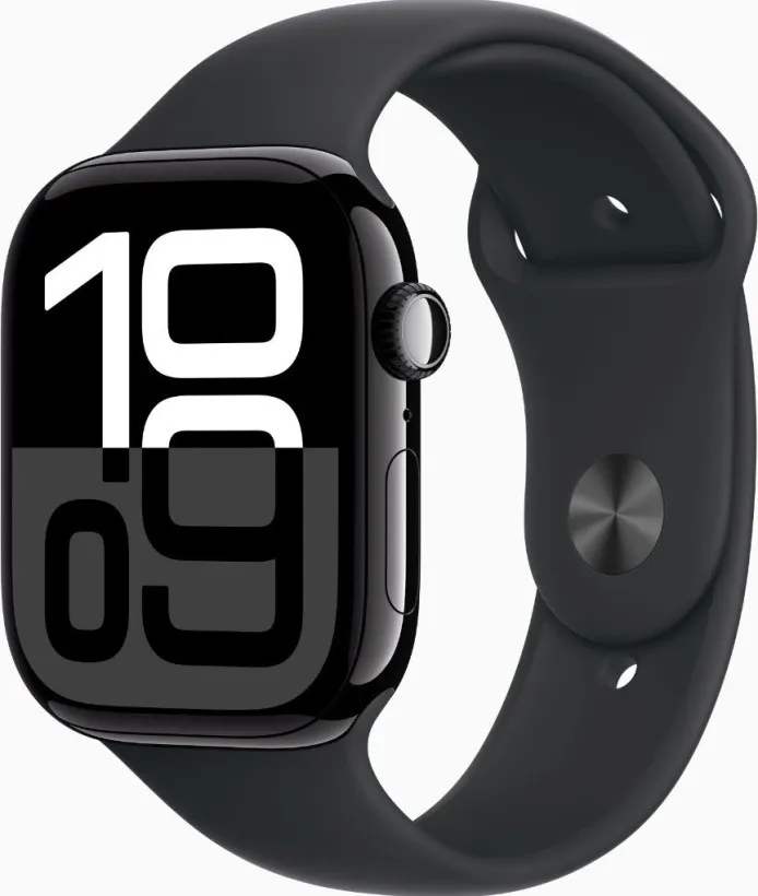 Смарт-годинник Apple Watch Series 10 GPS 46mm Jet Black Aluminum Case with Black Sport Band - XL (MWX13+MXM53)