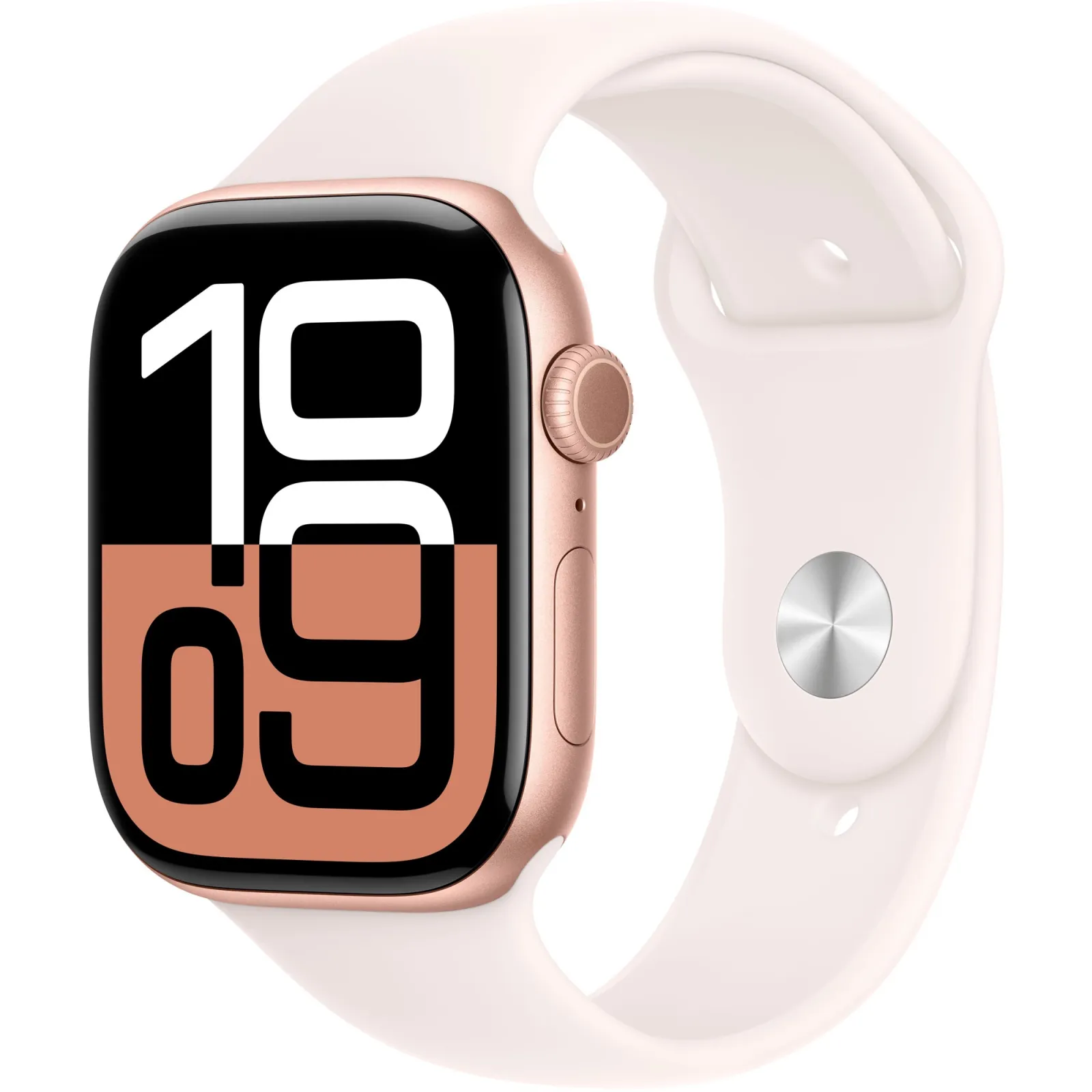 Смарт-годинник Apple Watch Series 10 GPS 46mm Rose Gold Aluminium Case with Light Blush Sport Band - S/M (MWWT3)