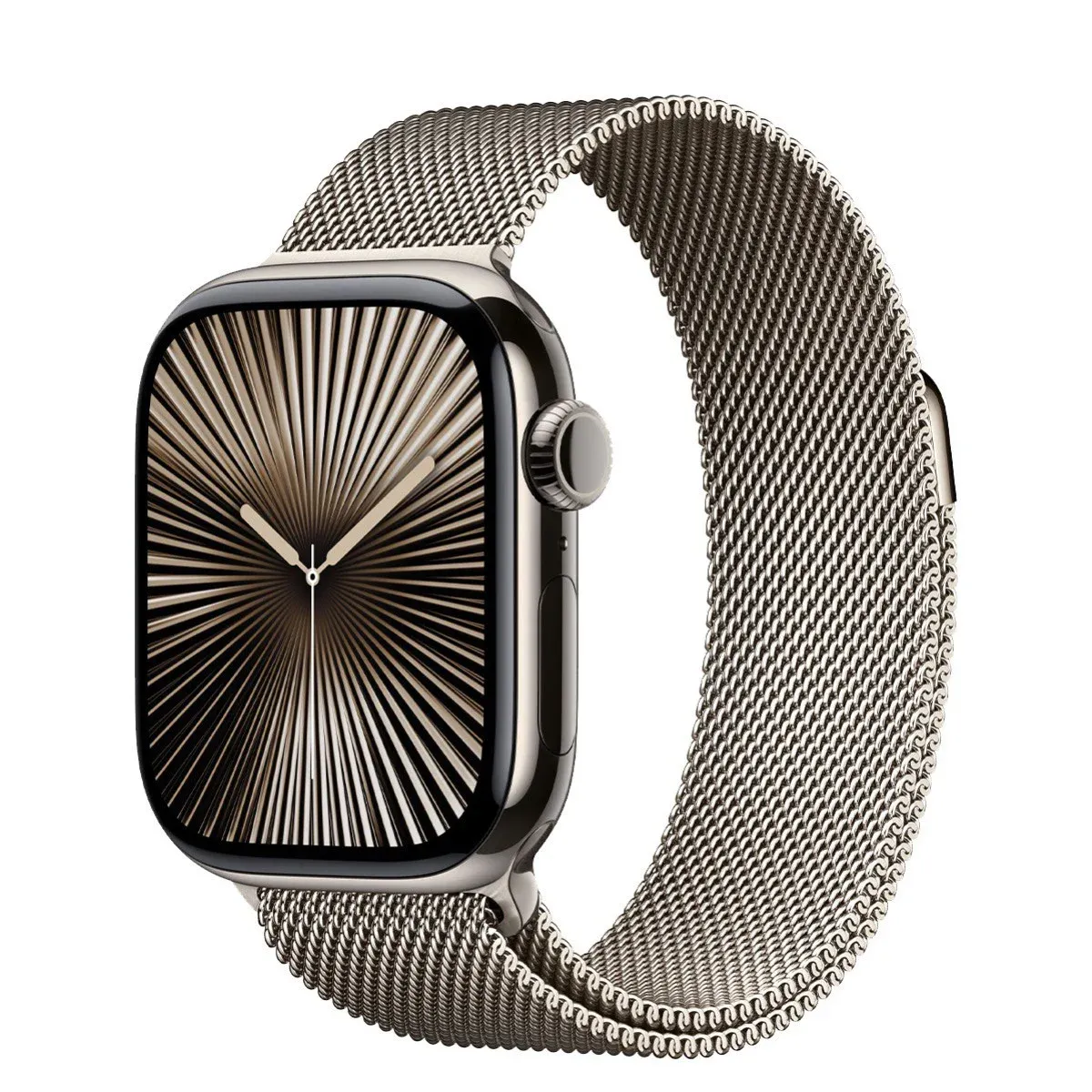 Смарт-годинник Apple Watch Series 10 GPS + Cellular 42mm Natural Titanium Case with Natural Milanese Loop (MWXF3)
