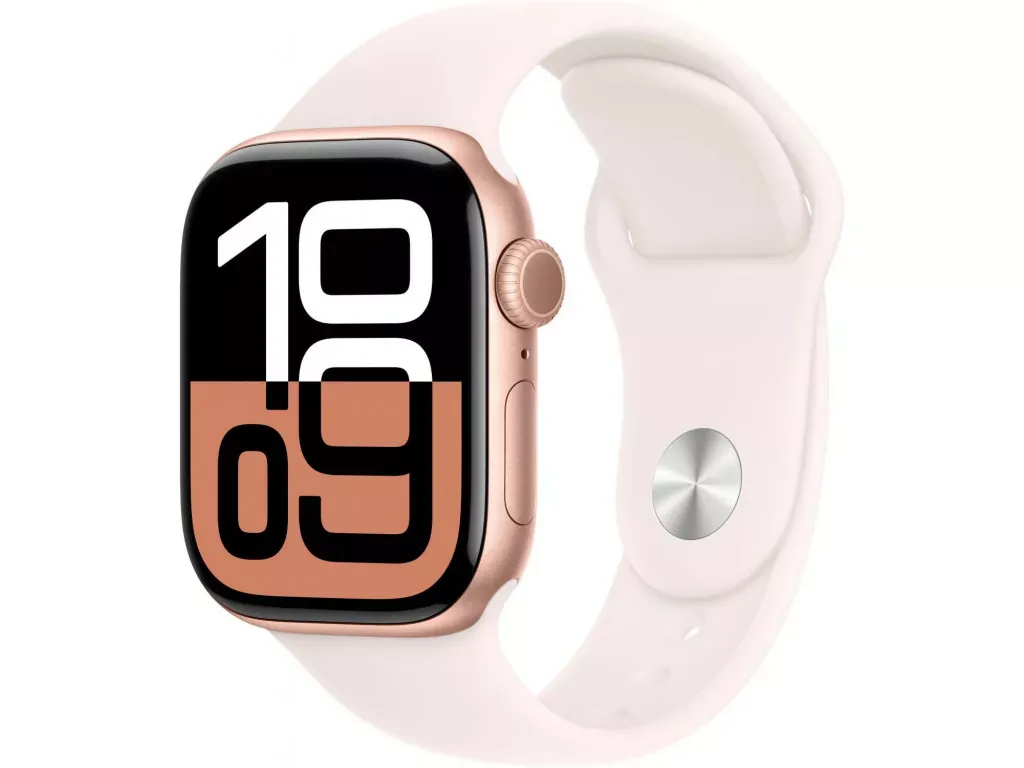 Смарт-годинник Apple Watch Series 10 GPS + Cellular 42mm Rose Gold Aluminium Case with Light Blush Sport Band - S/M (MWX93)