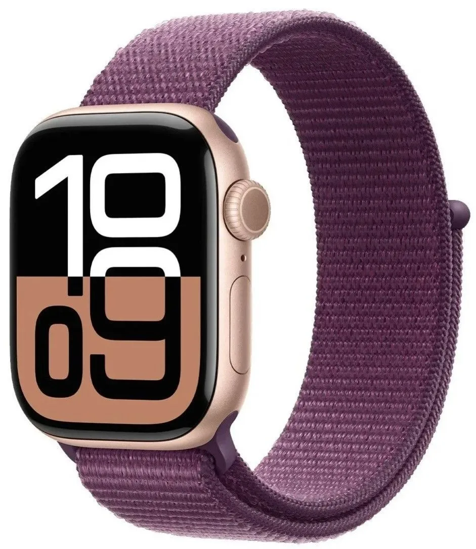 Смарт-годинник Apple Watch Series 10 GPS + Cellular 42mm Rose Gold Aluminum Case with Plum Sport Loop (MWXC3) - Image 1