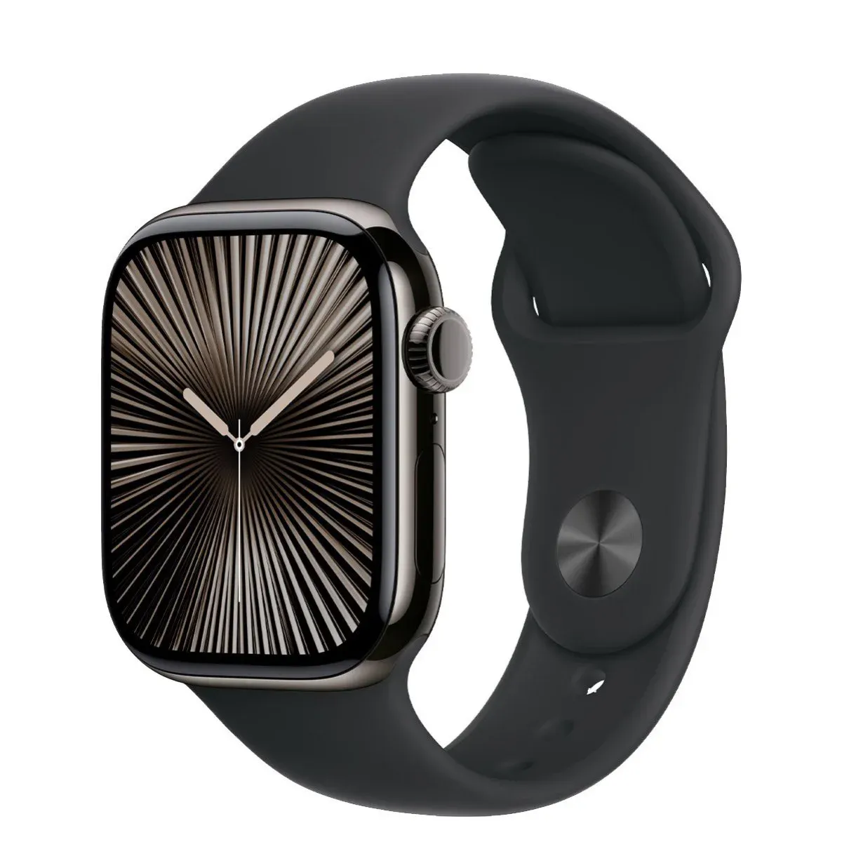 Смарт-годинник Apple Watch Series 10 GPS + Cellular 46mm Slate Titanium Case with Black Sport Band - S/M (MWYD3)
