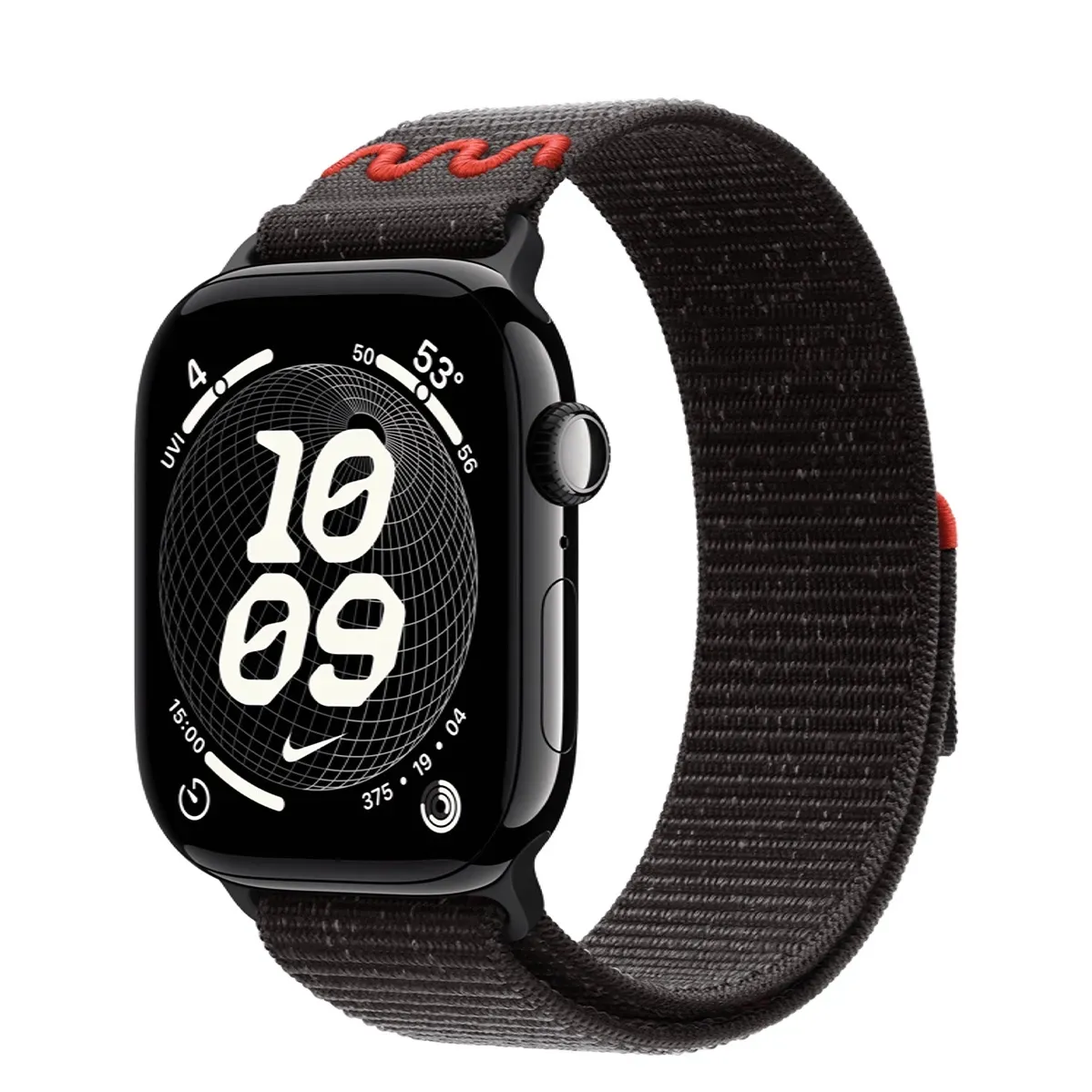 Смарт-годинник Apple Watch Series 11 GPS 46mm Jet Black Aluminium Case with Midnight Black Nike Sport Loop (MEW84+MGD34)