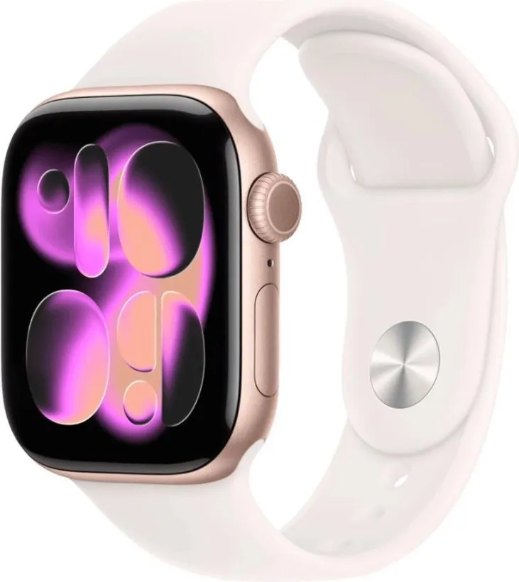 Смарт-годинник Apple Watch Series 11 GPS + Cellular 42mm Rose Gold Aluminium Case with Light Blush Sport Band - S/M (MF8E4)