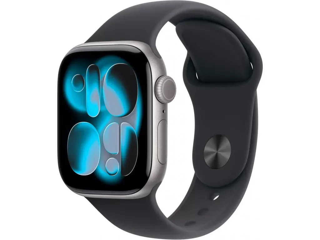 Смарт-годинник Apple Watch Series 11 GPS + Cellular 42mm Space Grey Aluminium Case with Black Sport Band - S/M (MF8A4)