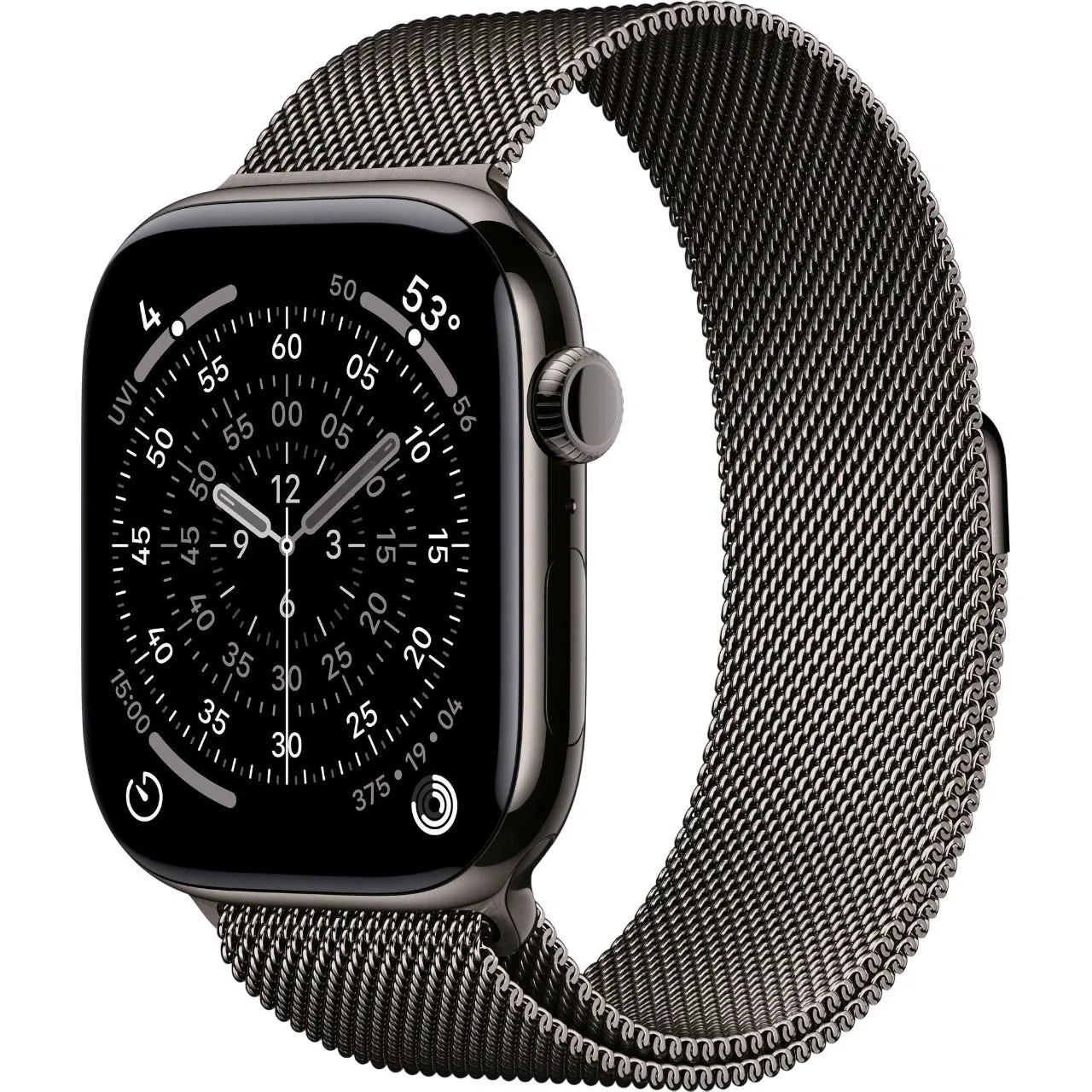 Смарт-годинник Apple Watch Series 11 GPS + Cellular 46mm Slate Titanium Case with Slate Milanese Loop - M/L (MFD44)