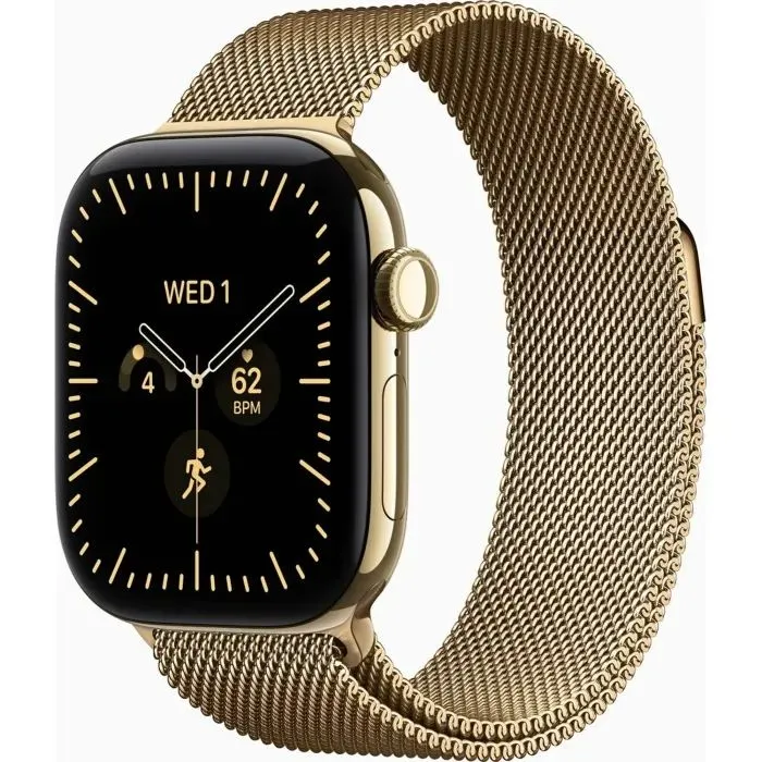 Смарт-годинник Apple Watch Series 12 GPS + Cellular 42mm Radiant Gold Titanium Case with Radiant Gold Milanese Loop (MJGL4) - Image 1