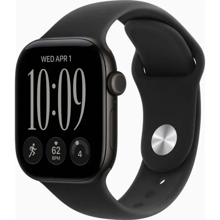 Смарт-годинник Apple Watch Series 12 GPS + Cellular 46mm Black Aluminium Case with Black Sport Band - S/M (MJG84) - Image 1