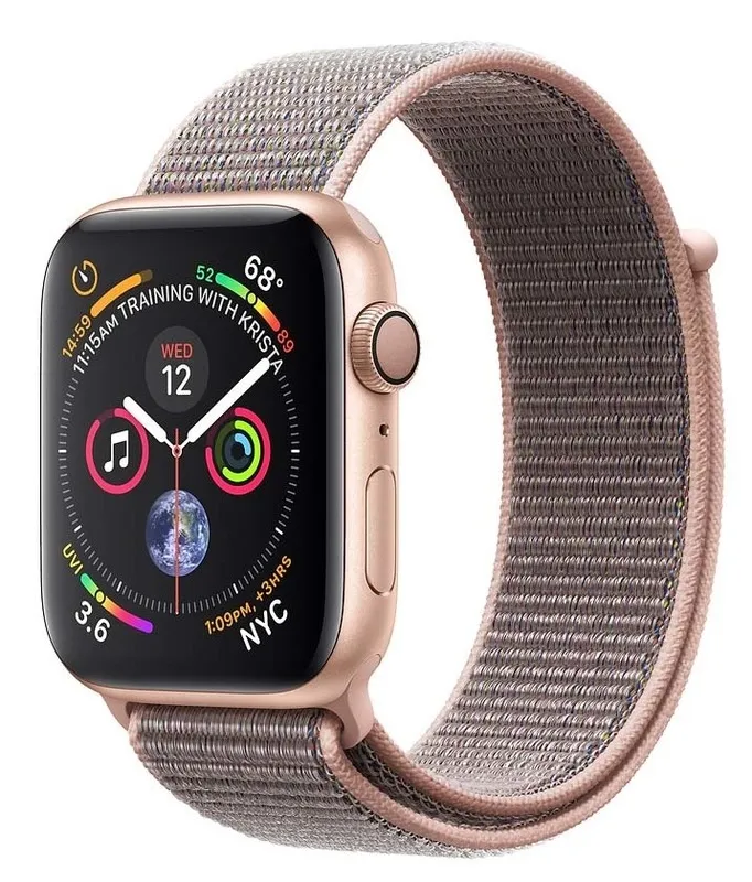 Смарт-годинник Apple Watch Series 4 GPS 44mm Gold Aluminum with Pink Sand Sport Loop Gold Aluminum (MU6G2)