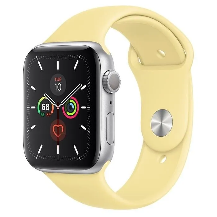 Смарт-годинник Apple Watch Series 5 GPS 44mm Silver Aluminum w. Lemon Cream (MWT32)
