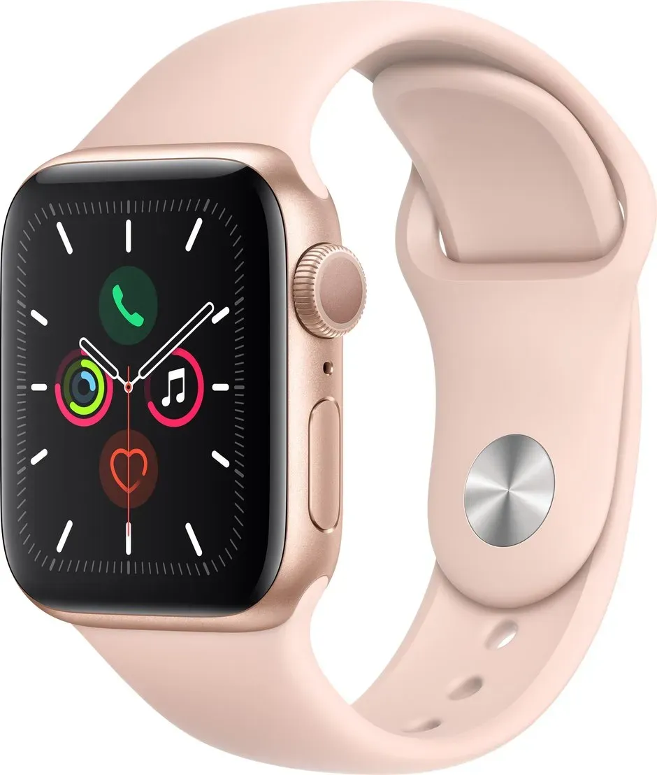 Смарт-годинник Apple Watch Series 5 GPS + Cellular 40mm Gold Aluminium Case with Pink Sand Sport Band (MWWP2)