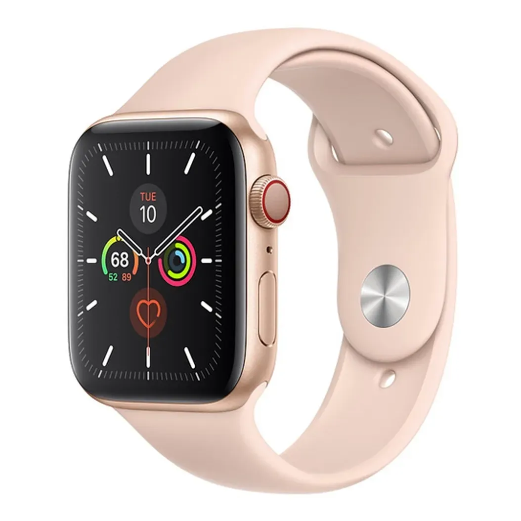 Смарт-годинник Apple Watch Series 5 LTE 44mm Gold Aluminum with Pink Sand Band- Gold Aluminum (MWW02)