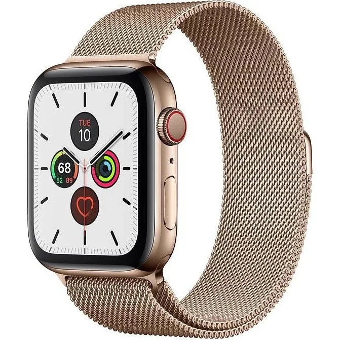 Смарт-годинник Apple Watch Series 5 LTE 44mm Gold Steel with Gold Milanese Loop - Gold Steel (MWW62/MWWJ2)