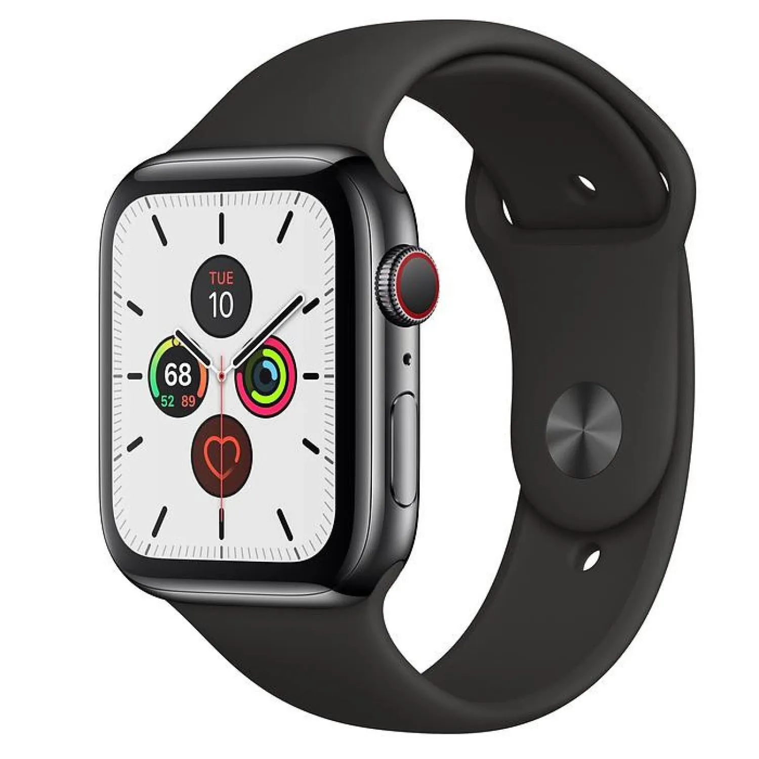 Смарт-годинник Apple Watch Series 5 LTE 44mm Space Black Steel with Black Band- Space Black Steel (MWW72/MWWK2)