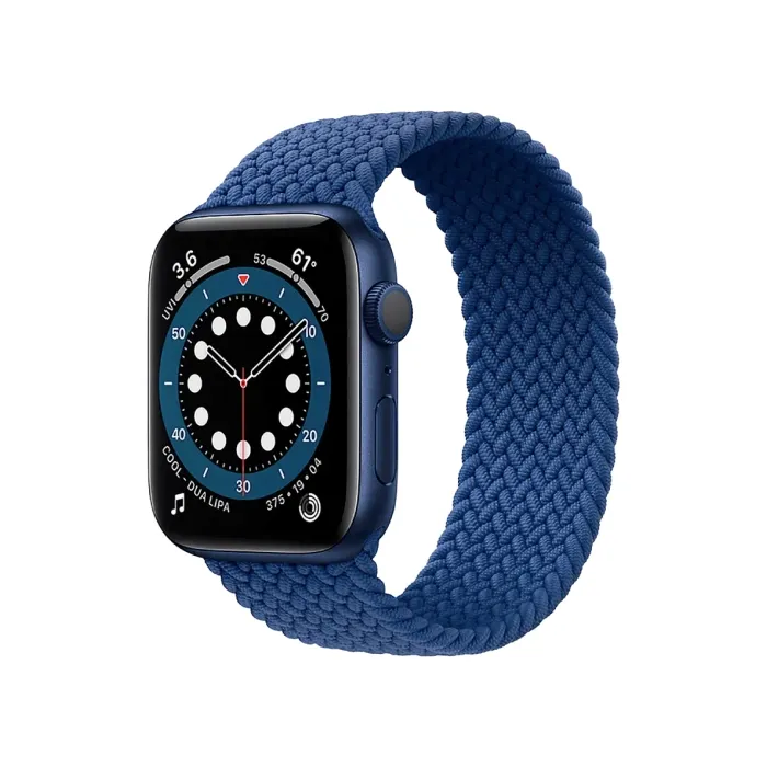 Смарт-годинник Apple Watch Series 6 GPS 44mm Blue Aluminium Case with Atlantic Blue Braided Solo Loop (M02G3)