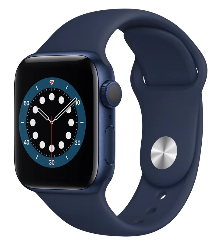 Смарт-годинник Apple Watch Series 6 GPS 44mm Blue Aluminium Case with Deep Navy Sport Band (MOOJ3)