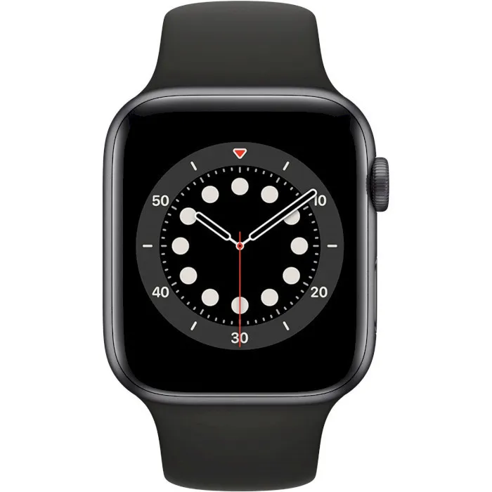 Смарт-годинник Apple Watch Series 6 GPS 44mm Space Gray Aluminum Case with Black Sport Band (M00H3)