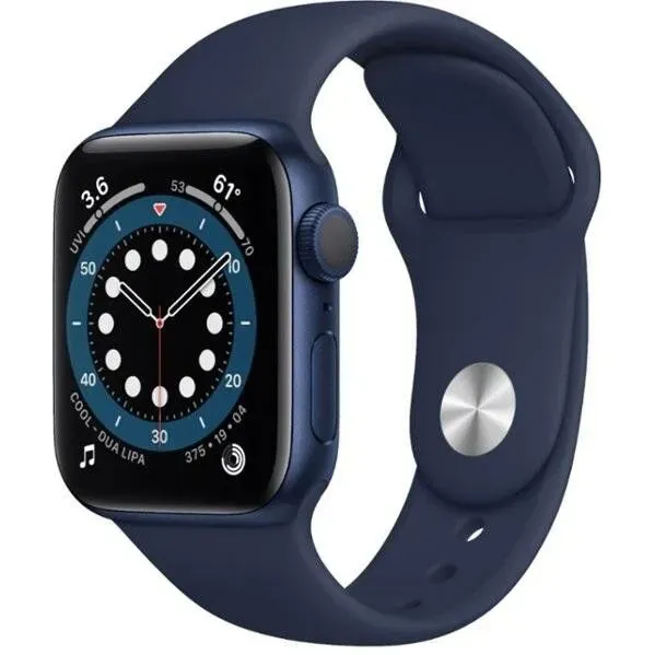Смарт-годинник Apple Watch Series 6 GPS + Cellular 44mm Blue Aluminium Case with Deep Navy Sport Band (M07J3)