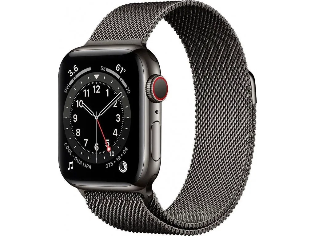 Смарт-годинник Apple Watch Series 6 LTE 44mm Graphite Stainless Steel Case with Graphite Milanese Loop (M07R3)