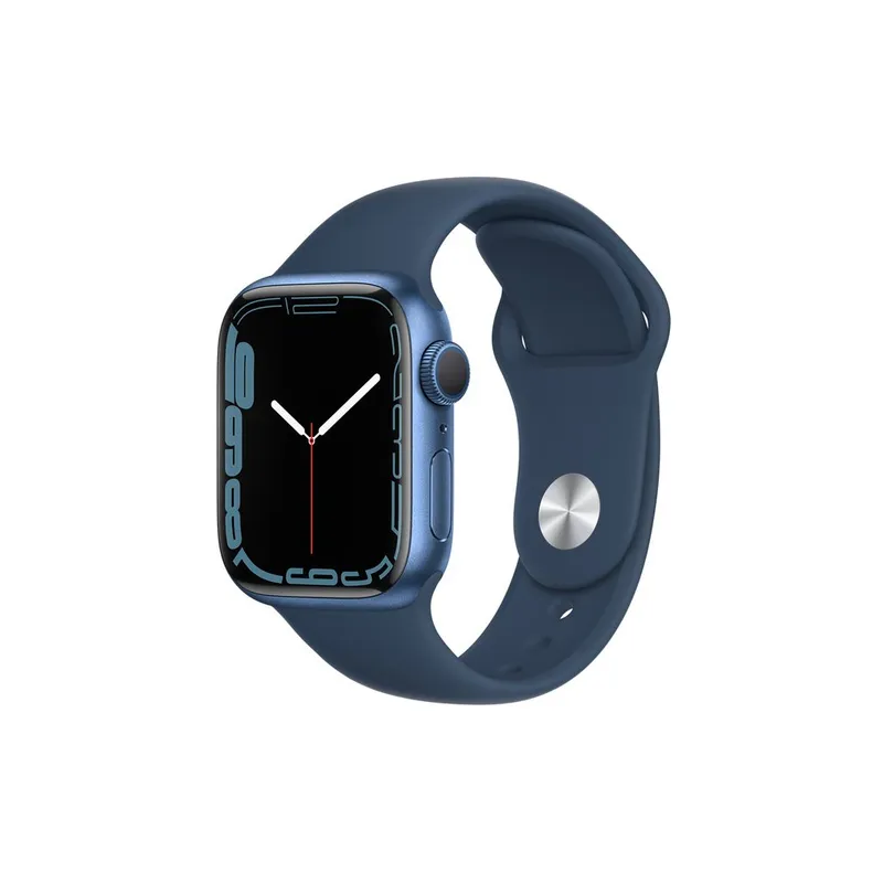 Смарт-годинник Apple Watch Series 7 GPS 41mm Blue Aluminum Case with Blue Sport Band (MKN13UL/A) - Image 1