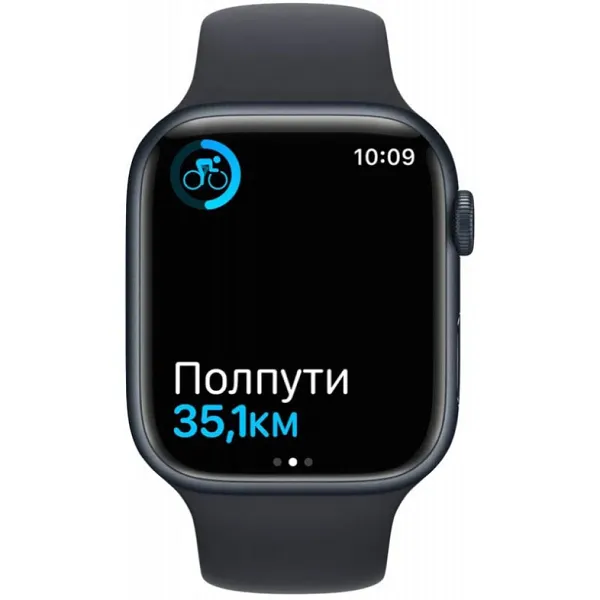 Смарт-годинник Apple Watch Series 7 GPS 45mm Midnight Aluminum Case With Midnight Sport Band (MKN53)