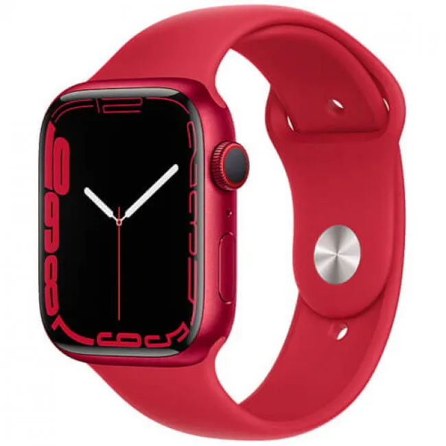 Смарт-годинник Apple Watch Series 7 GPS + Cellular 45mm (PRODUCT)RED Aluminum Case with (PRODUCT)RED Sport Band (MKM83)