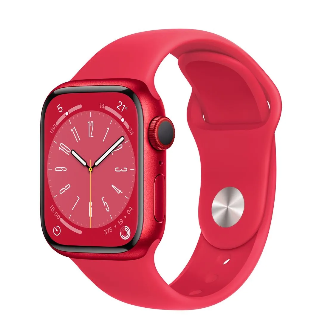 Смарт-годинник Apple Watch Series 8 GPS 45mm (PRODUCT) RED Aluminum Case with (PRODUCT) RED Sport B. S/M (MNUR3)