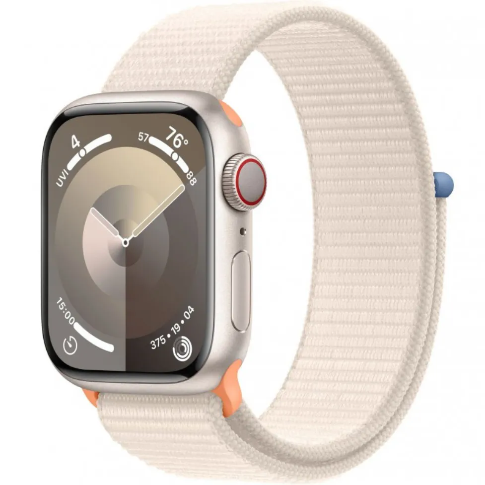 Смарт-годинник Apple Watch Series 9 GPS + Cellular 41mm Starlight Aluminium Case with Starlight Sport Loop (MRHQ3) - Image 1