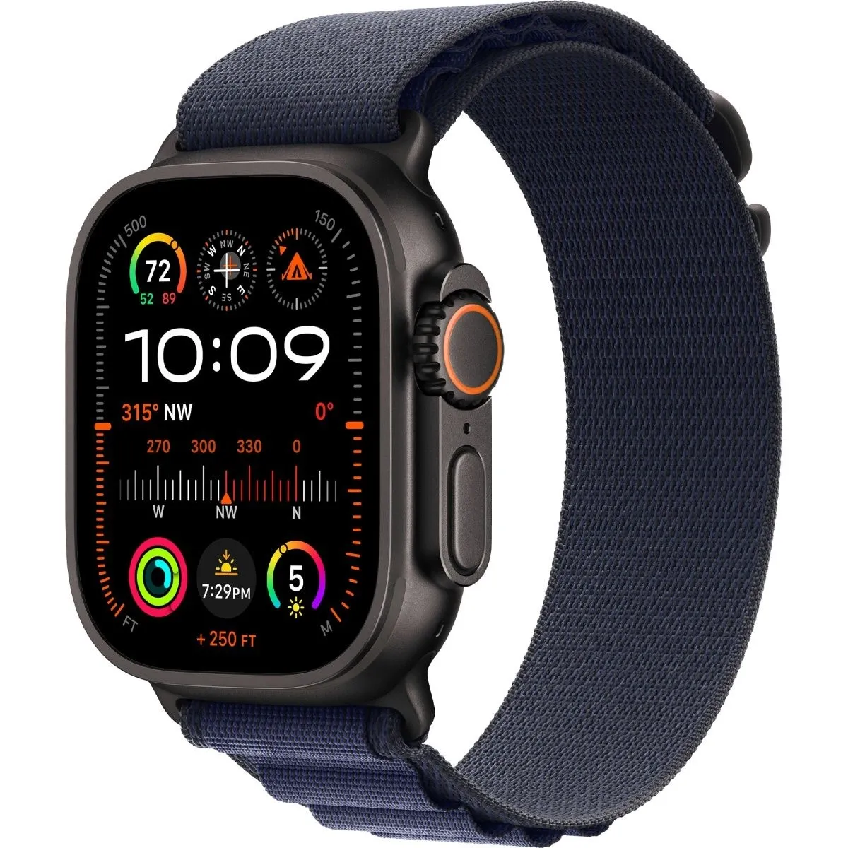 Смарт-годинник Apple Watch Ultra 2 GPS + Cellular 49mm Black Titanium Case with Navy Alpine Loop - Medium (MYTF3+MYPX3) - Image 1