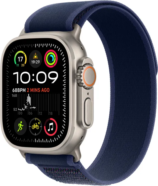 Смарт-годинник Apple Watch Ultra 2 GPS + Cellular 49mm Natural Titanium Case with Blue Trail Loop - S/M (MX4J3)