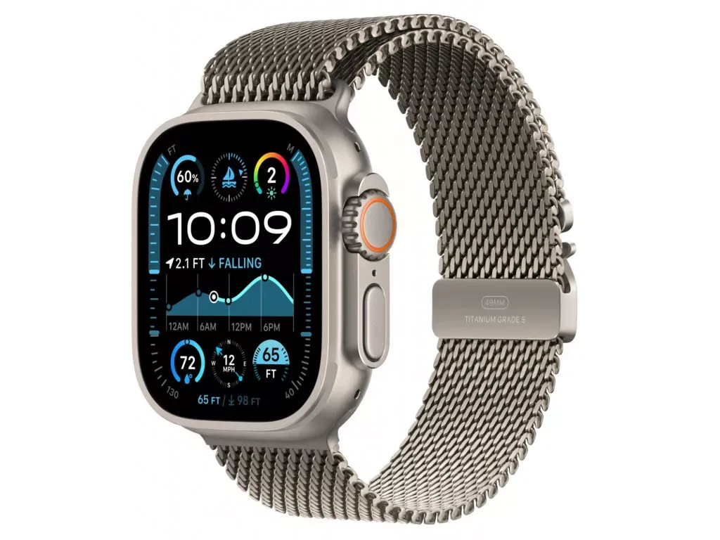 Смарт-годинник Apple Watch Ultra 2 GPS + Cellular 49mm Natural Titanium Case with Natural Titanium Milanese Loop - M (MX5R3)