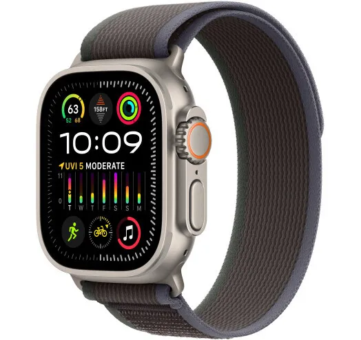 Смарт-годинник Apple Watch Ultra 2 GPS + Cellular 49mm Titanium Case with Blue/Black Trail Loop - M/L (MRF63)