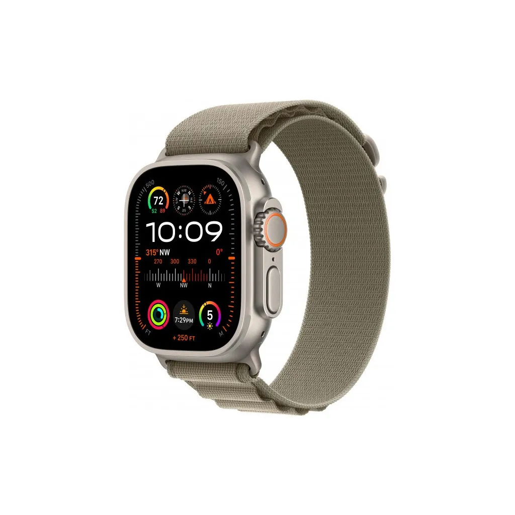 Смарт-годинник Apple Watch Ultra 2 GPS + Cellular 49mm Titanium Case with Olive Alpine Loop - Medium (MREY3UL/A) UA - Image 1